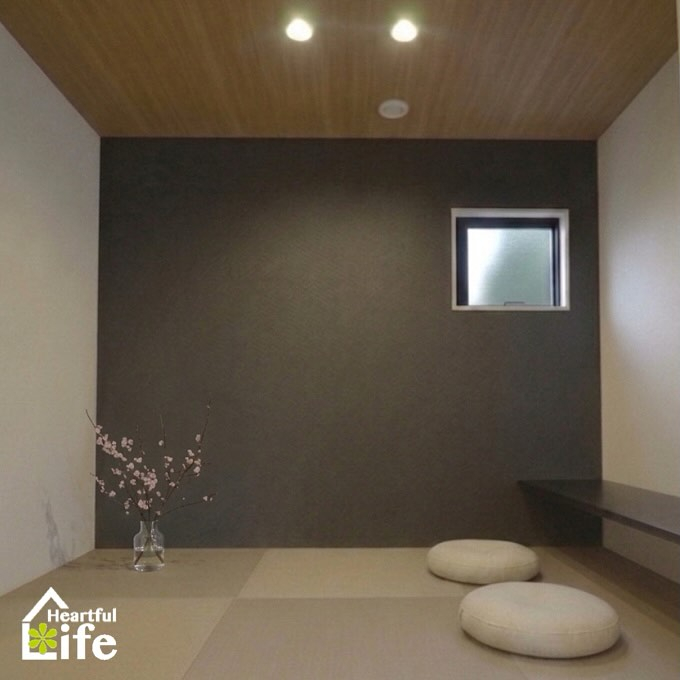 落ち着くカラーに癒される、和モダンなタタミコーナー😌